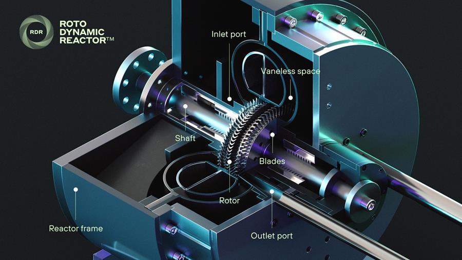 Elektrisch nafta kraken met de rotodynamische reactor