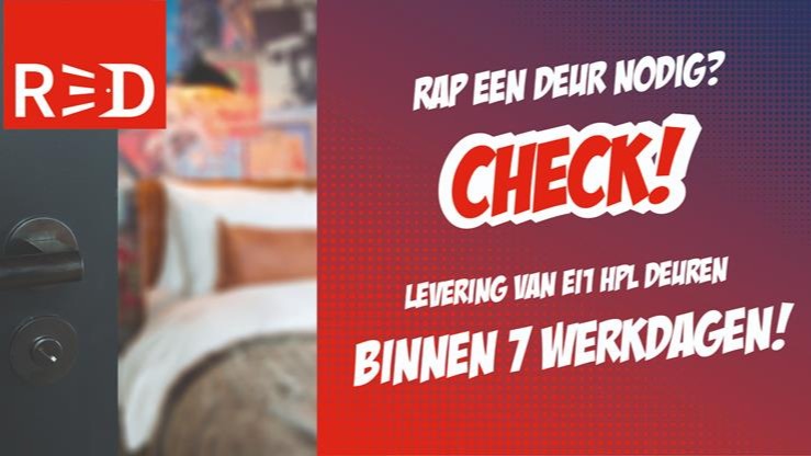 EI1-brandwerende deuren geleverd in 7 werkdagen