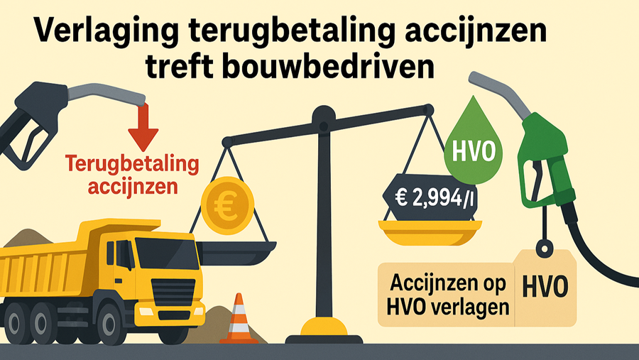 Verlaging terugbetaling accijnzen op professionele diesel